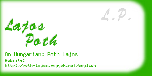 lajos poth business card